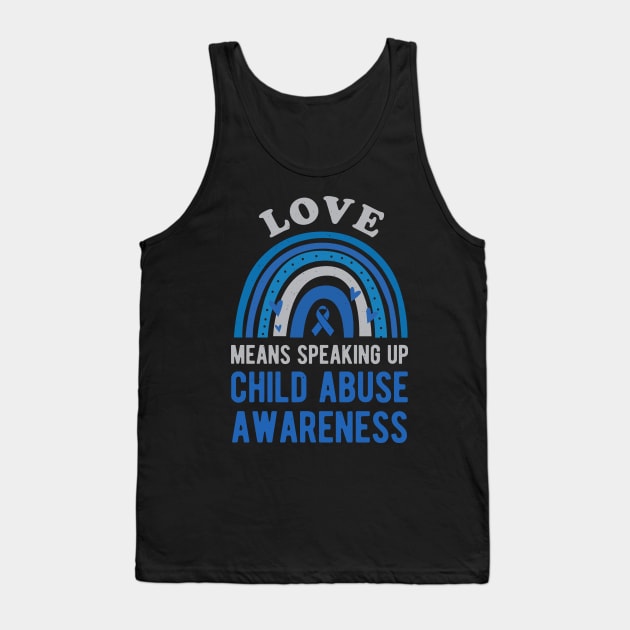 Child Abuse Awareness Prevention Month Tank Top by Crea8Expressions